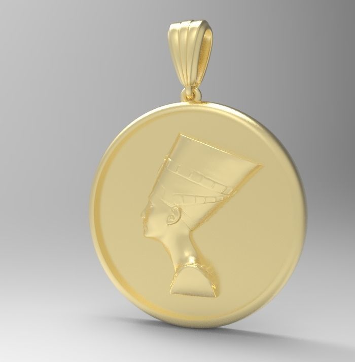 Nefertiti Pendant 3D print model_19