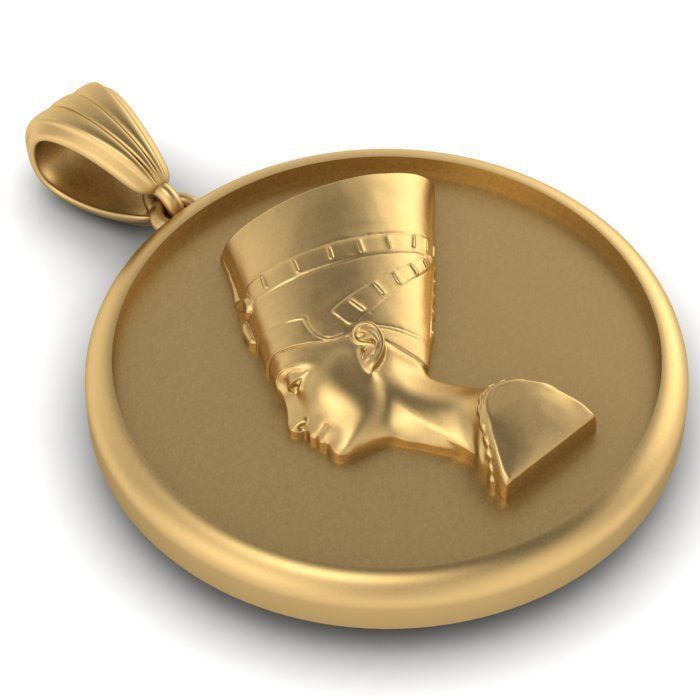 Nefertiti Pendant 3D print model_1