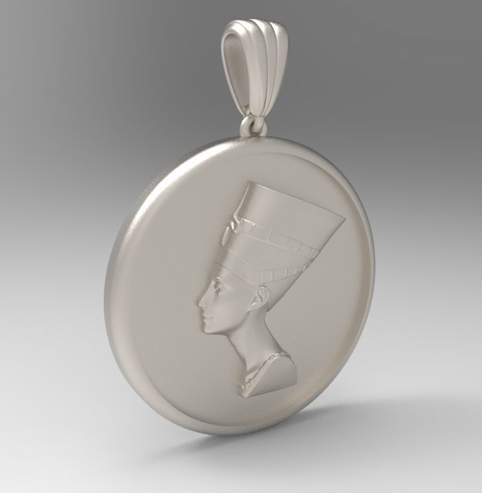 Nefertiti Pendant 3D print model_17