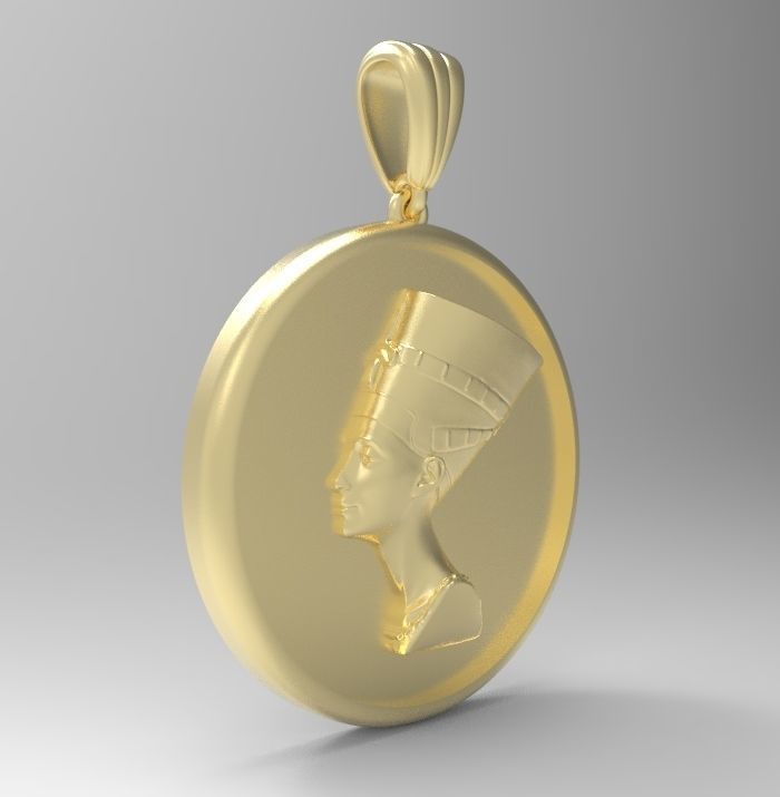 Nefertiti Pendant 3D print model_23