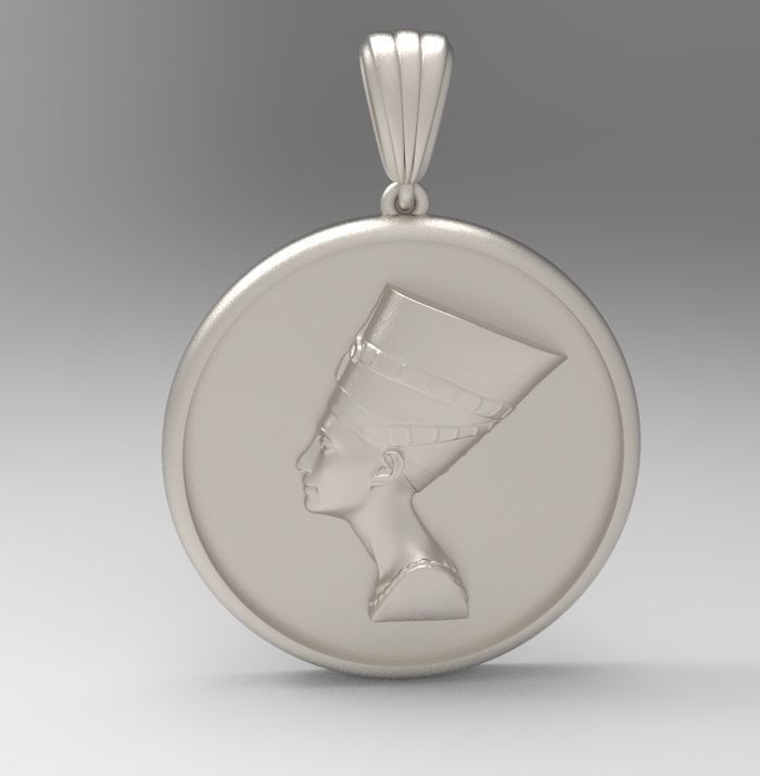 Nefertiti Pendant 3D print model_9