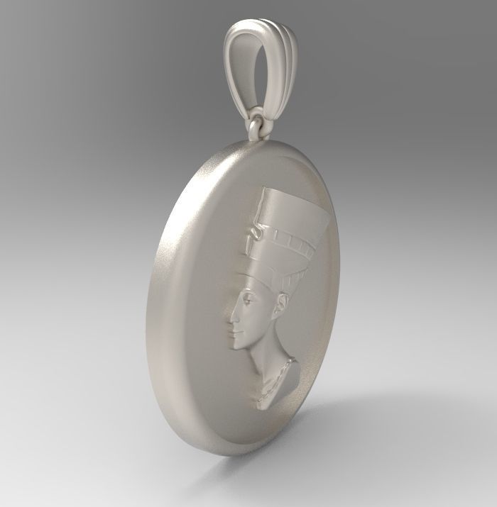 Nefertiti Pendant 3D print model_14