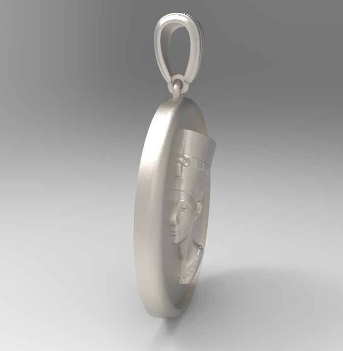 Nefertiti Pendant 3D print model_12