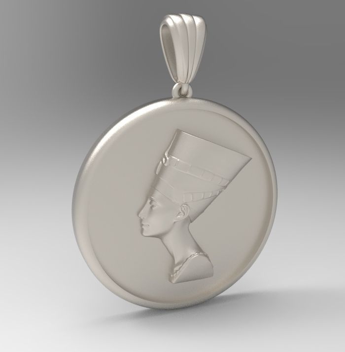 Nefertiti Pendant 3D print model_7