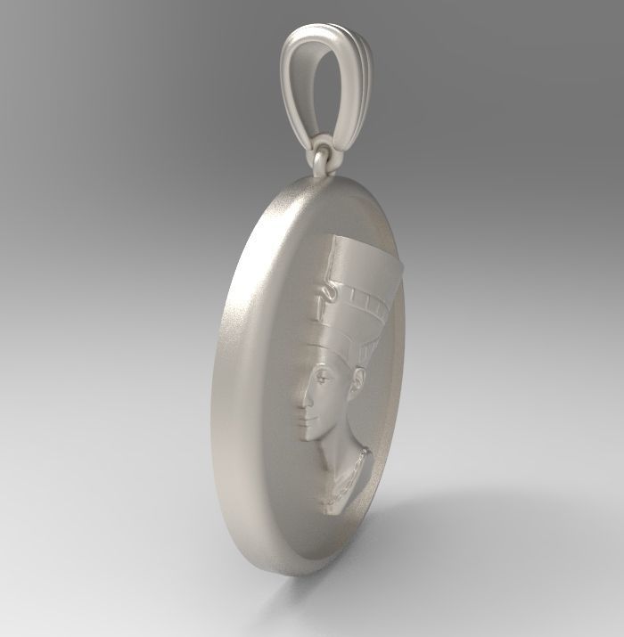 Nefertiti Pendant 3D print model_13