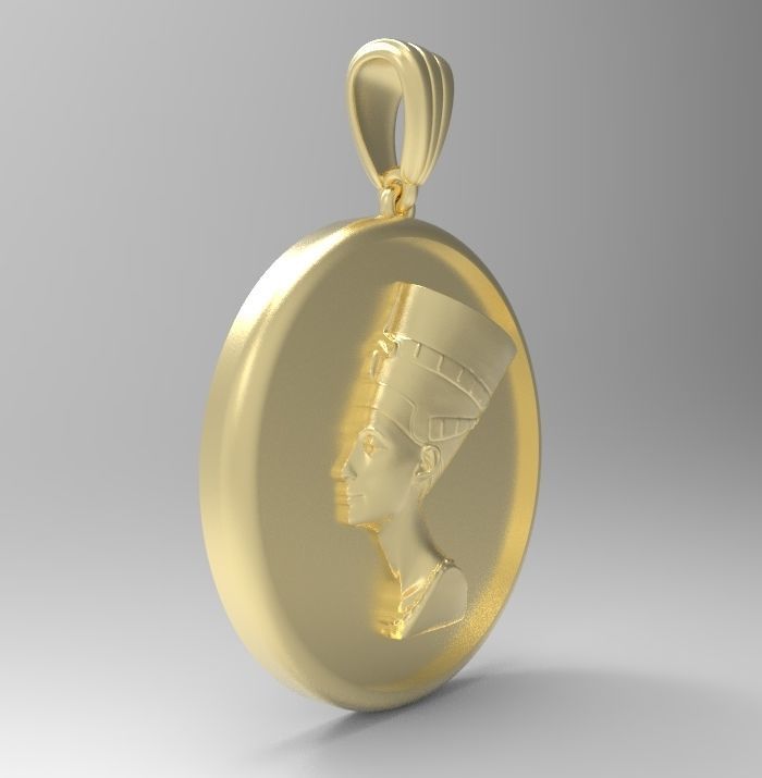Nefertiti Pendant 3D print model_22