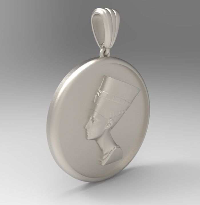 Nefertiti Pendant 3D print model_16