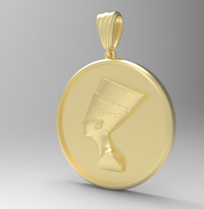Nefertiti Pendant 3D print model_20