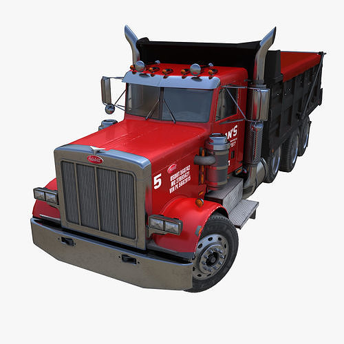 Industrial Dump truck Low-poly 3D model