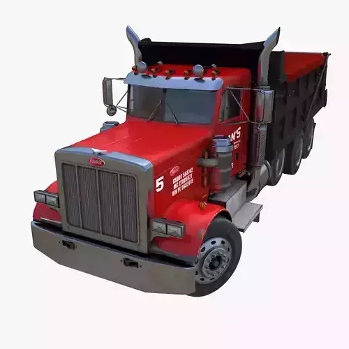 Industrial Dump truck Low-poly 3D model