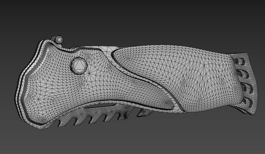 Knife Low-poly 3D model_2