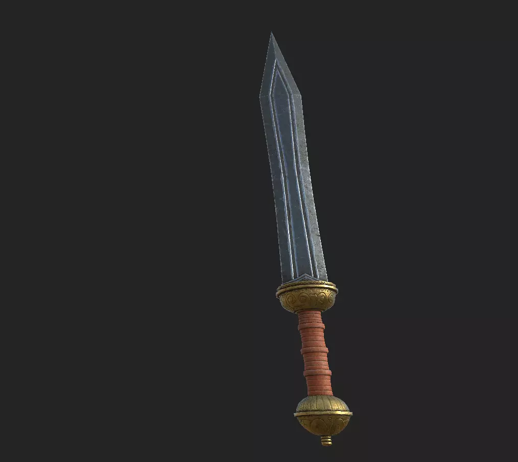 sword Gladius Free low-poly 3D model_0