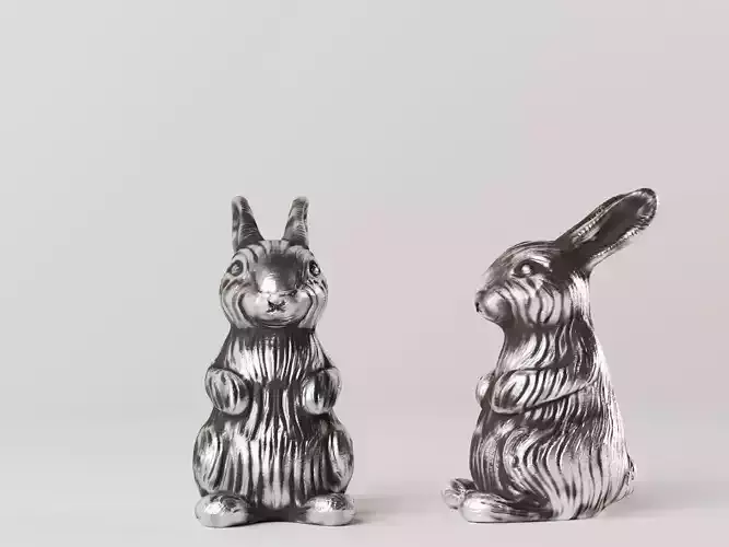Bunny Pepper and Salt Shakers 3D model