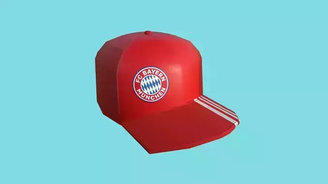 Bayern Munchen Cap - Soccer Hat - Character Costume Low-poly 3D model