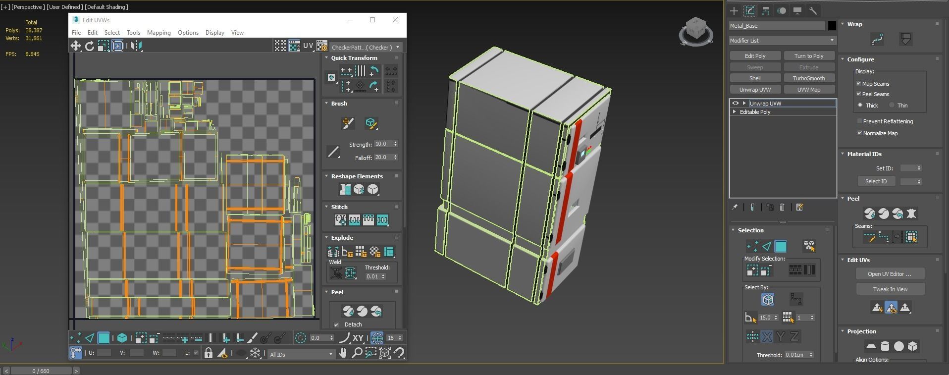 Medium Voltage Metal - Clad Air Insulated Switchgear Low-poly 3D model_8