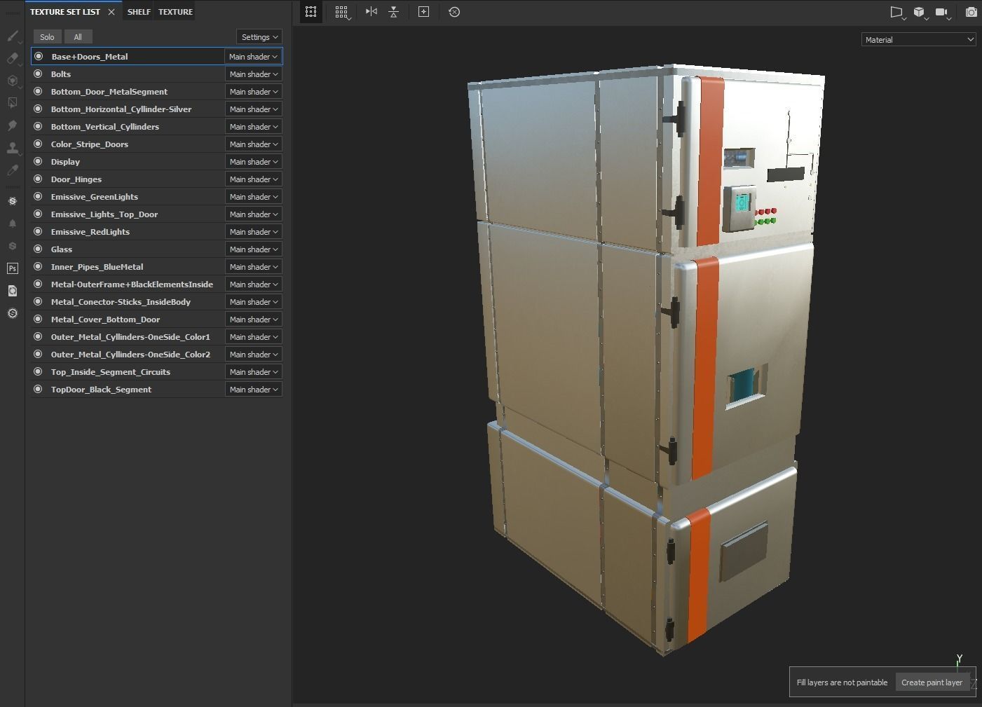 Medium Voltage Metal - Clad Air Insulated Switchgear Low-poly 3D model_2