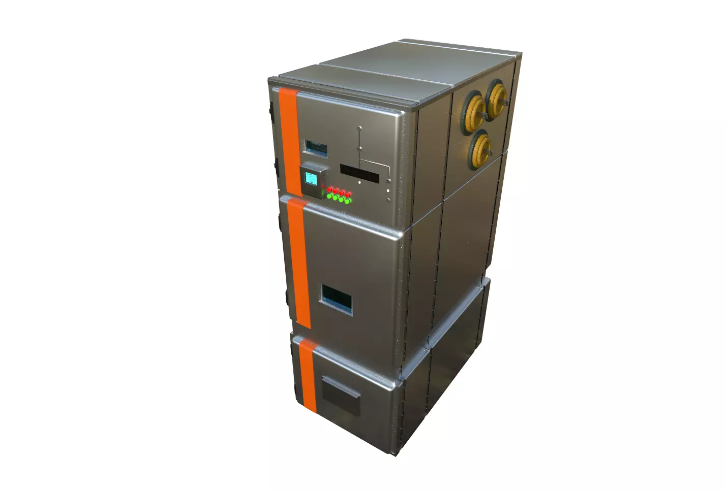 Medium Voltage Metal - Clad Air Insulated Switchgear Low-poly 3D model_0