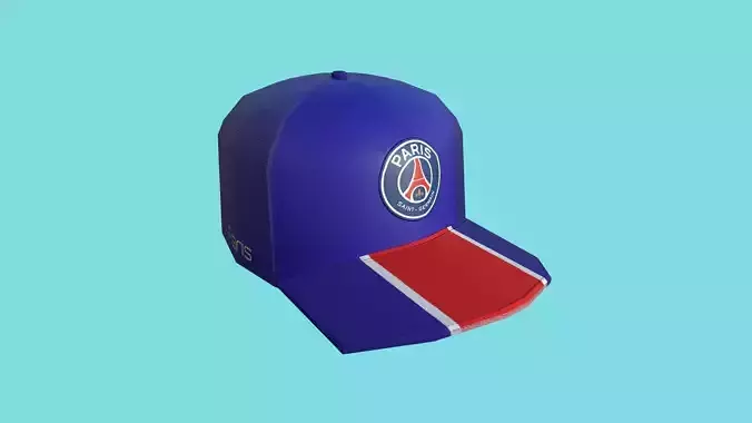 Paris Saint German Cap - PSG Hat - Character Costume Low-poly 3D model
