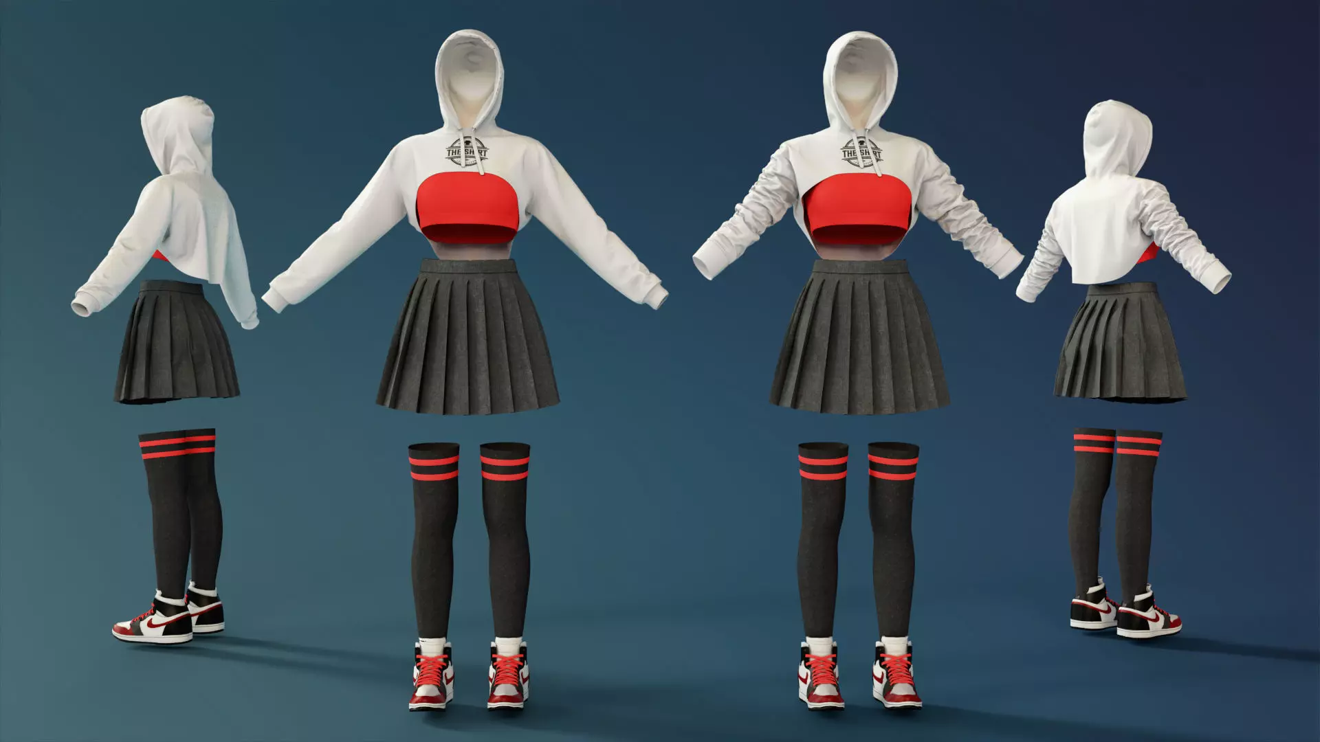 Female Outfit 3D model_0