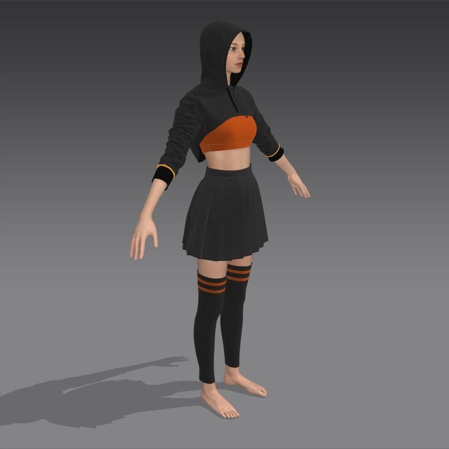 Female Outfit 3D model_6