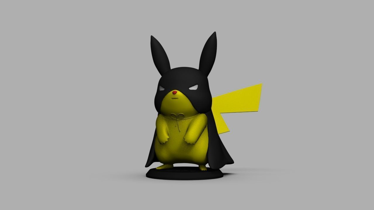 Pokemon Bat Pikachu  Batman  3D print model_2