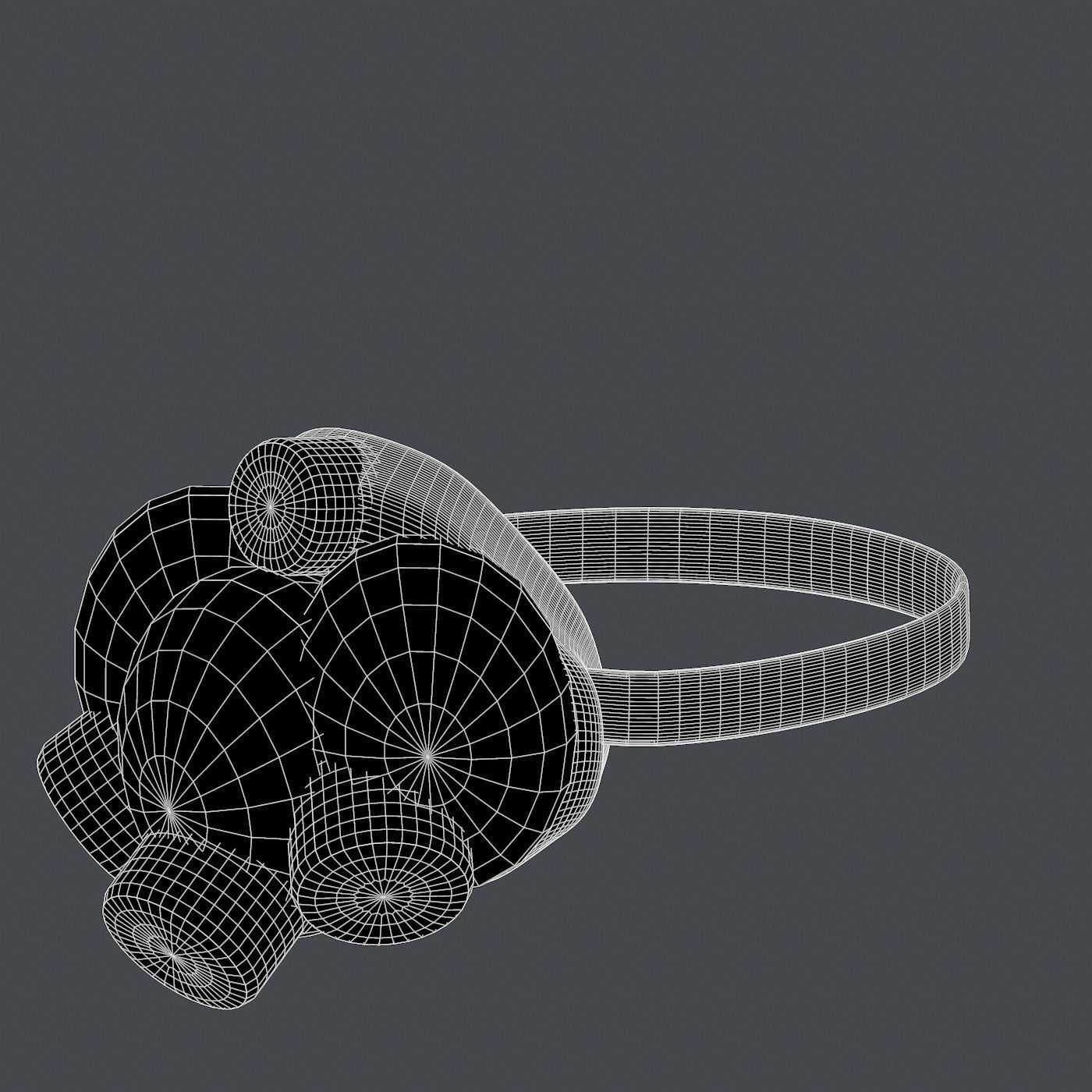 Gas mask helmet 3d model scifi Low-poly  Low-poly 3D model_8