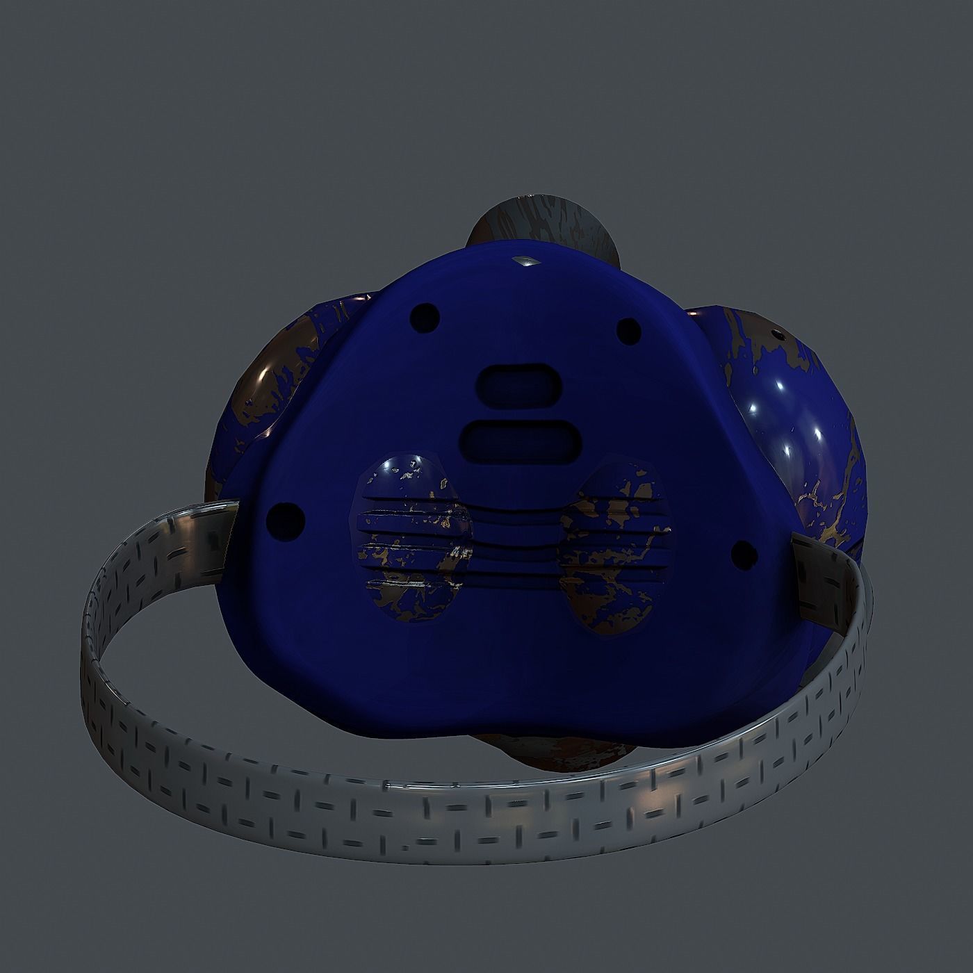 Gas mask helmet 3d model scifi Low-poly  Low-poly 3D model_4