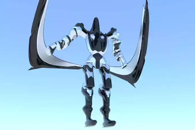 Robot Cyborg Game Character SciFI 3D model Robot Cyborg Game Character SciFI 3D model