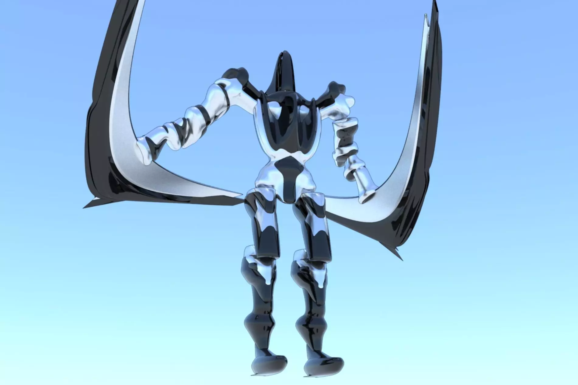 Robot Cyborg Game Character SciFI 3D model_0