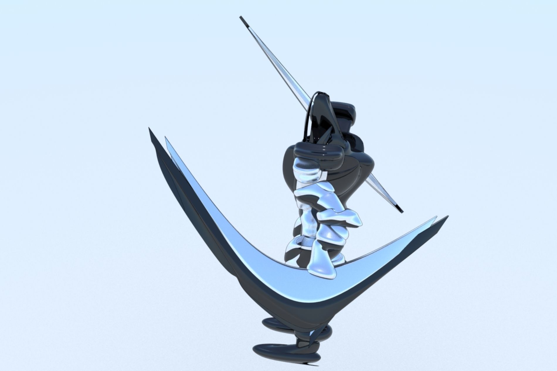 Robot Cyborg Game Character SciFI 3D model_17