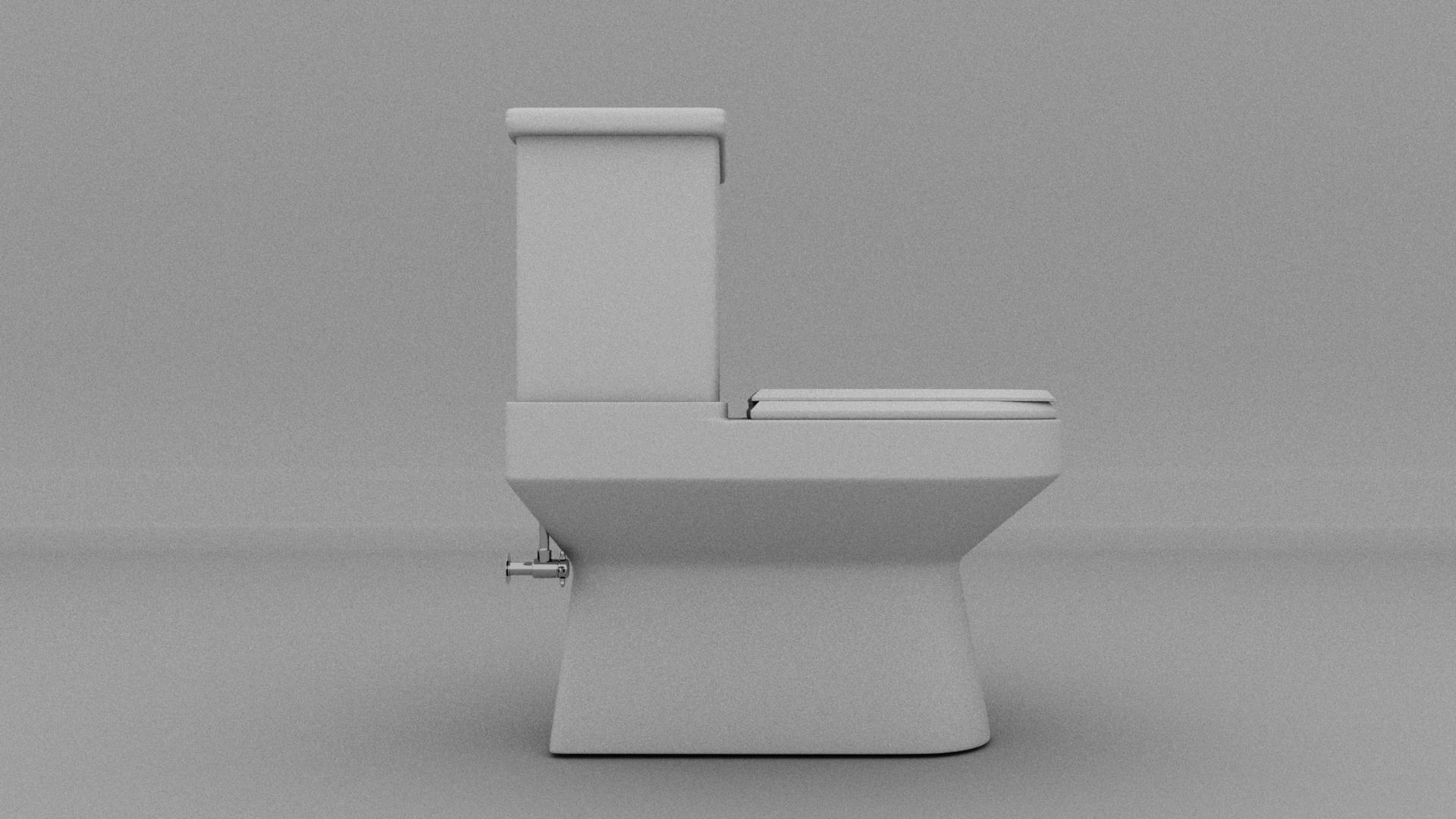 Water Closet Low-poly 3D model_8