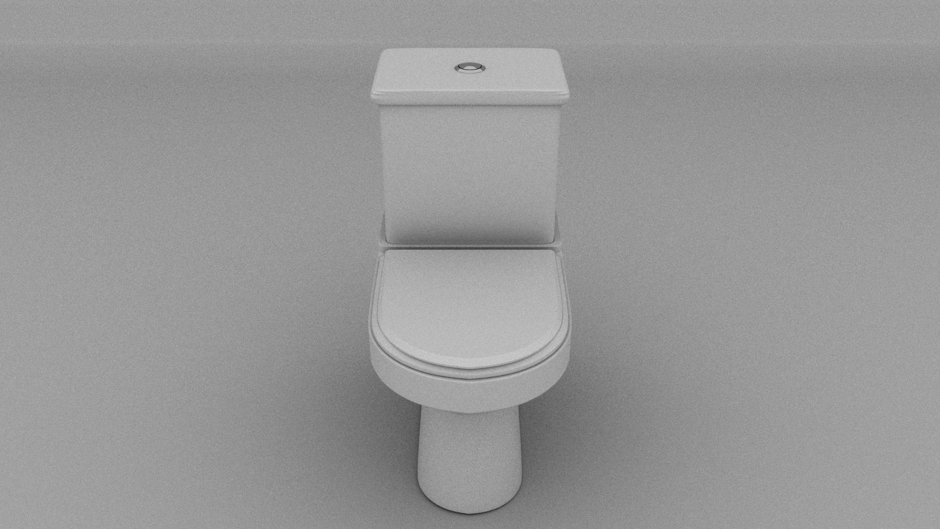 Water Closet Low-poly 3D model_2
