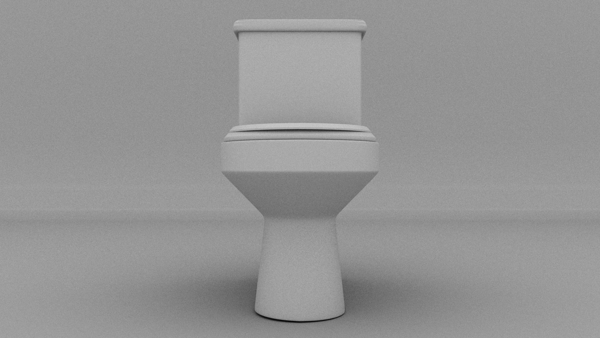 Water Closet Low-poly 3D model_3