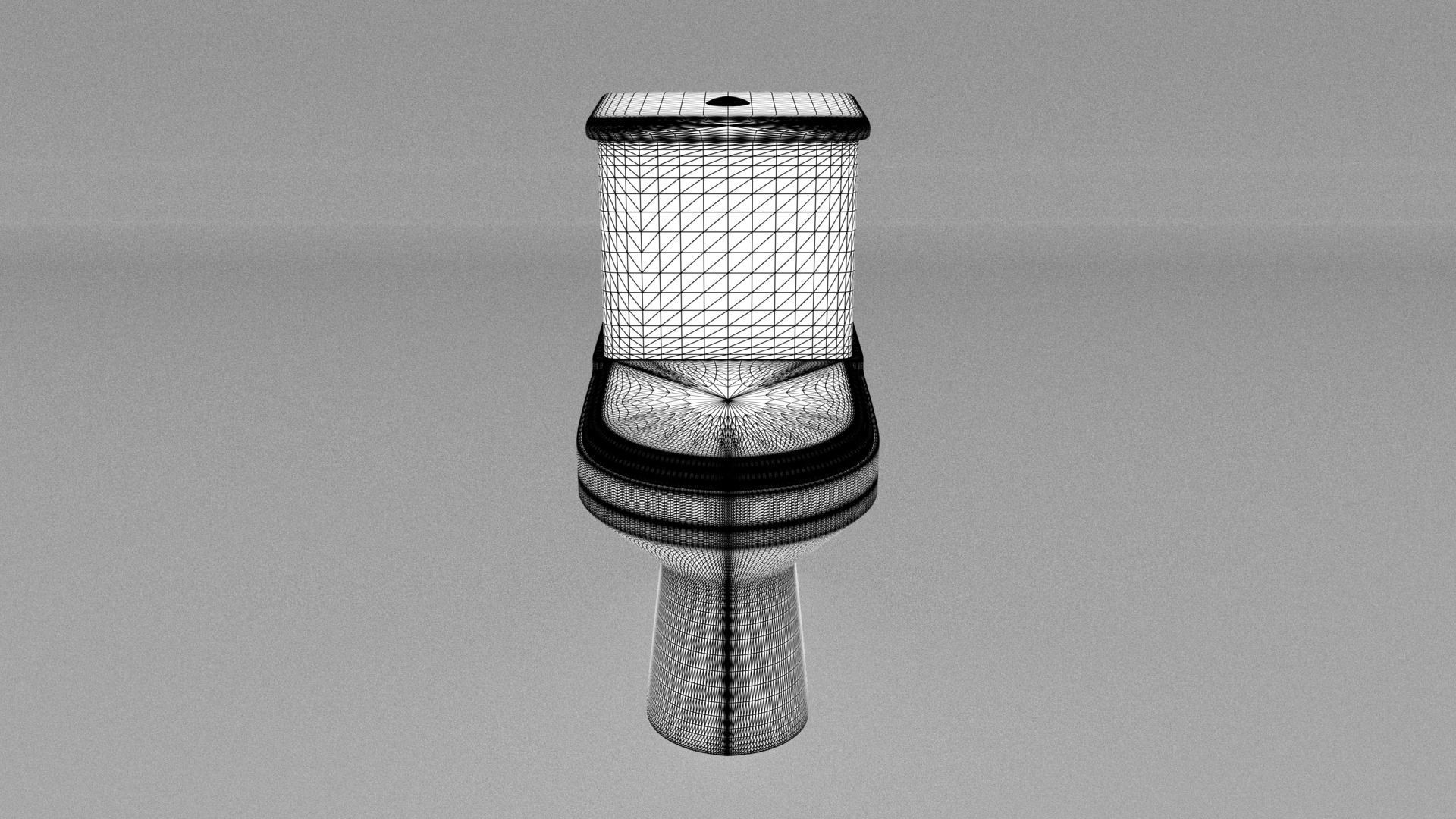 Water Closet Low-poly 3D model_1