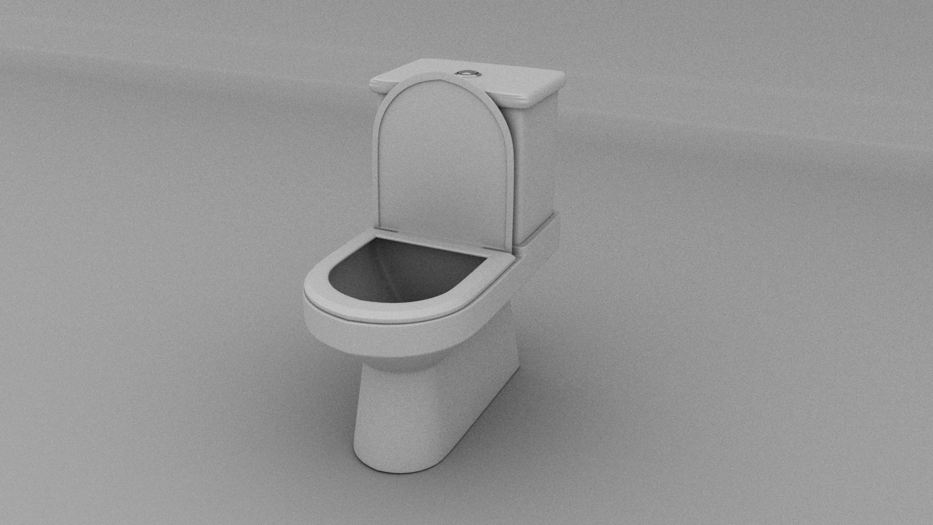 Water Closet Low-poly 3D model_4
