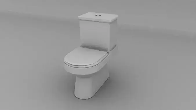 Water Closet Low-poly 3D model