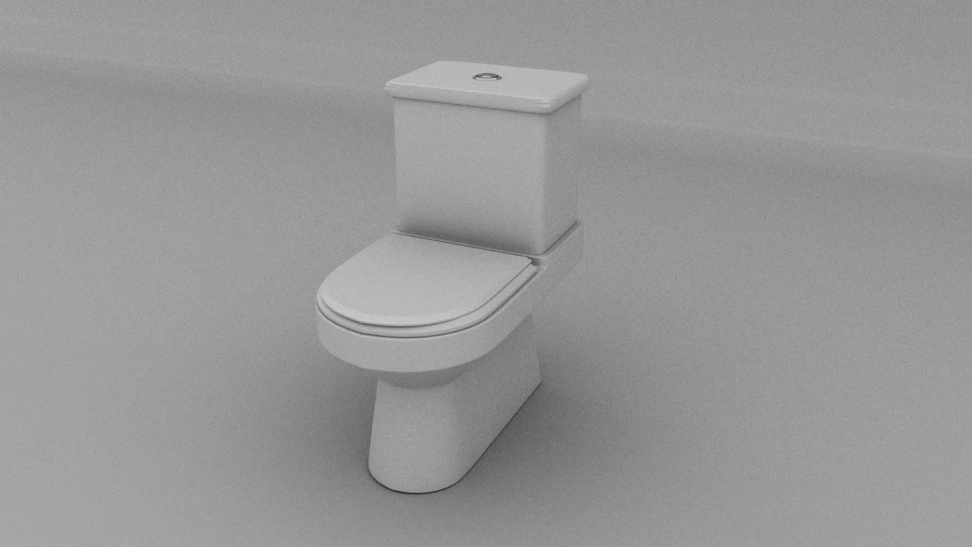 Water Closet Low-poly 3D model_0