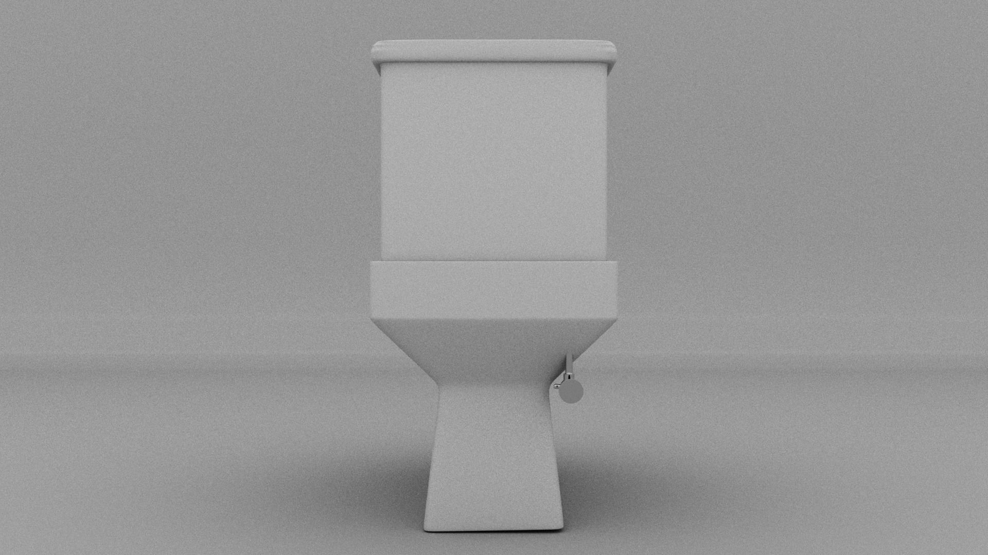 Water Closet Low-poly 3D model_9
