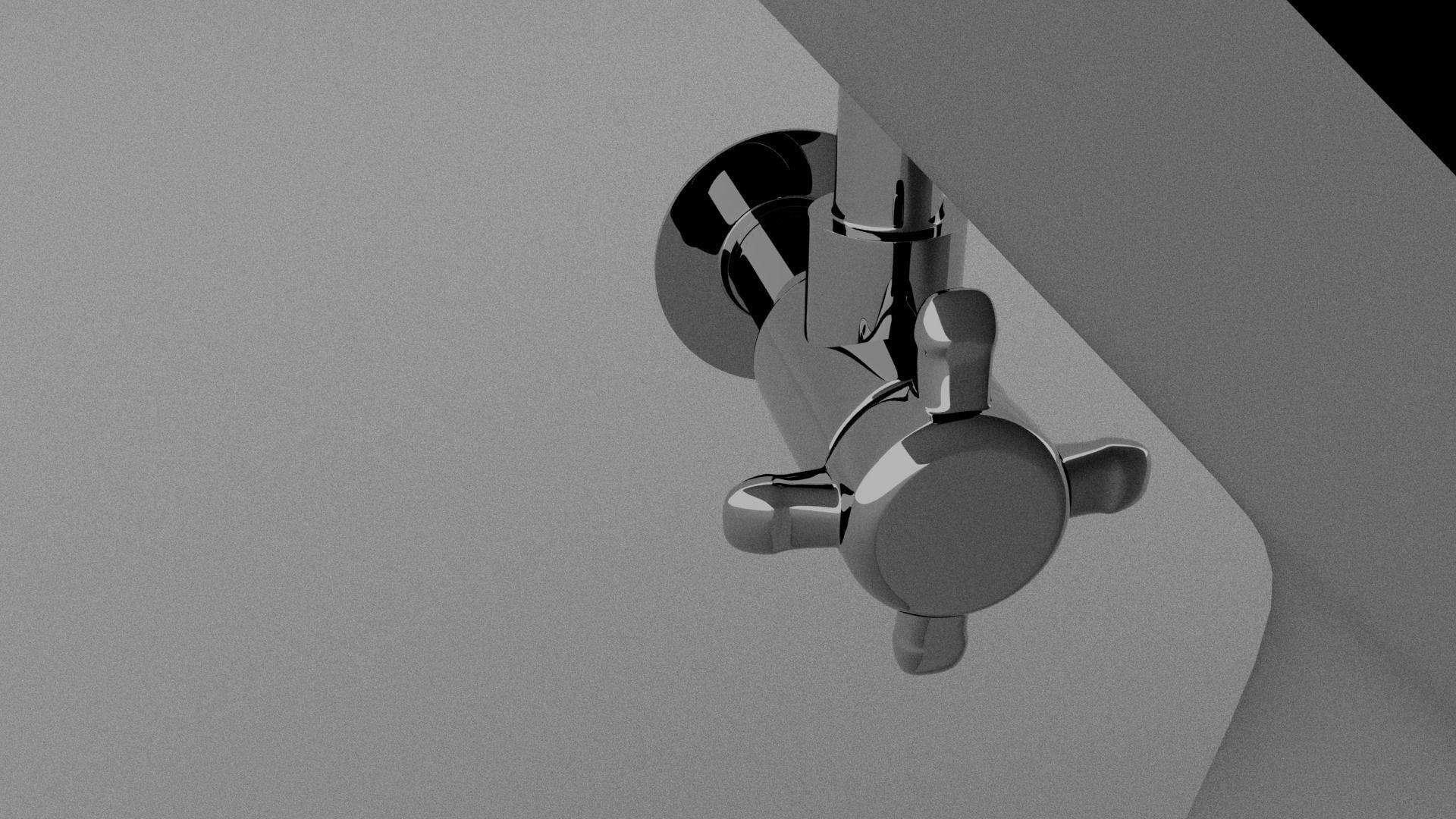 Water Closet Low-poly 3D model_6