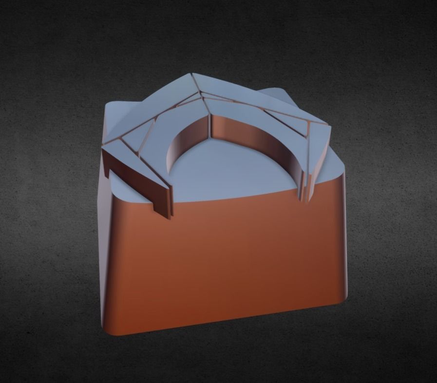 Aqua Man Keycap 3D print model_17