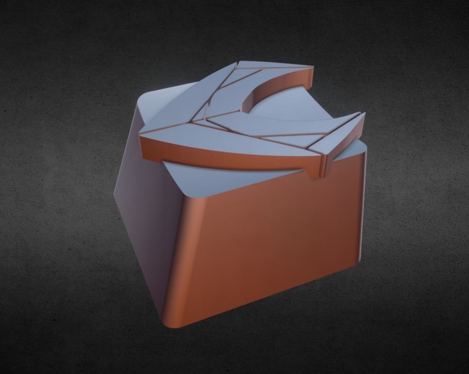 Aqua Man Keycap 3D print model_2
