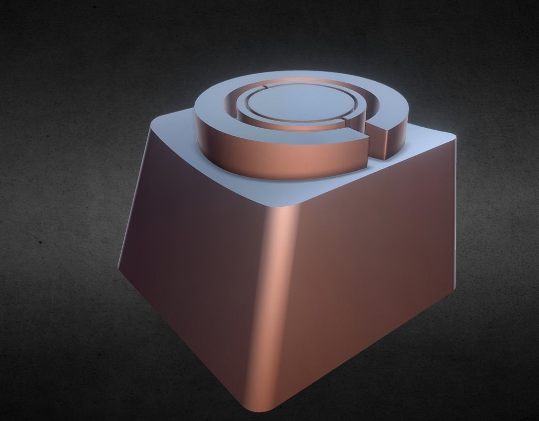 Cyborg Keycap 3D print model_2