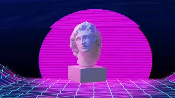 Alexander the Great  - Vaporwave Bust 3D print model