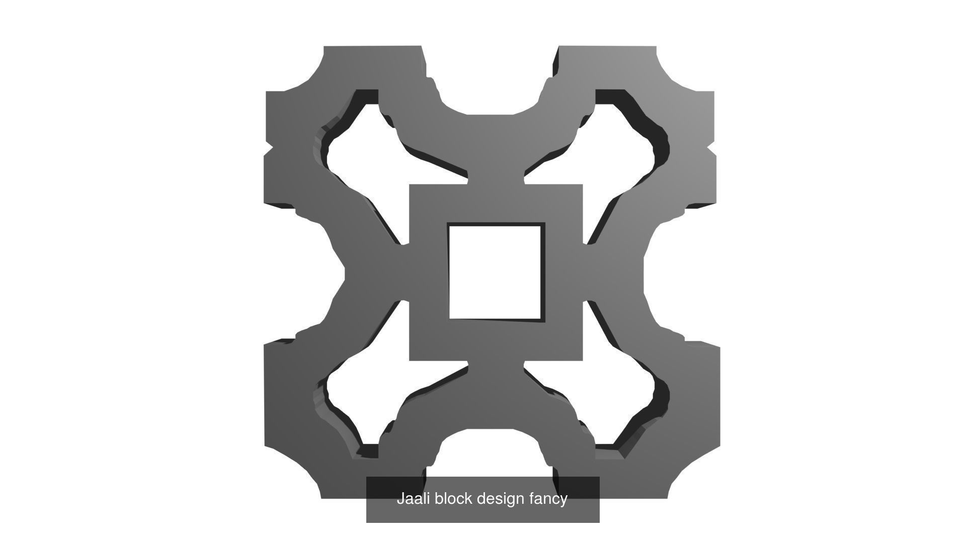 Bricks Jaali Style Designer 3D Model Collection_3