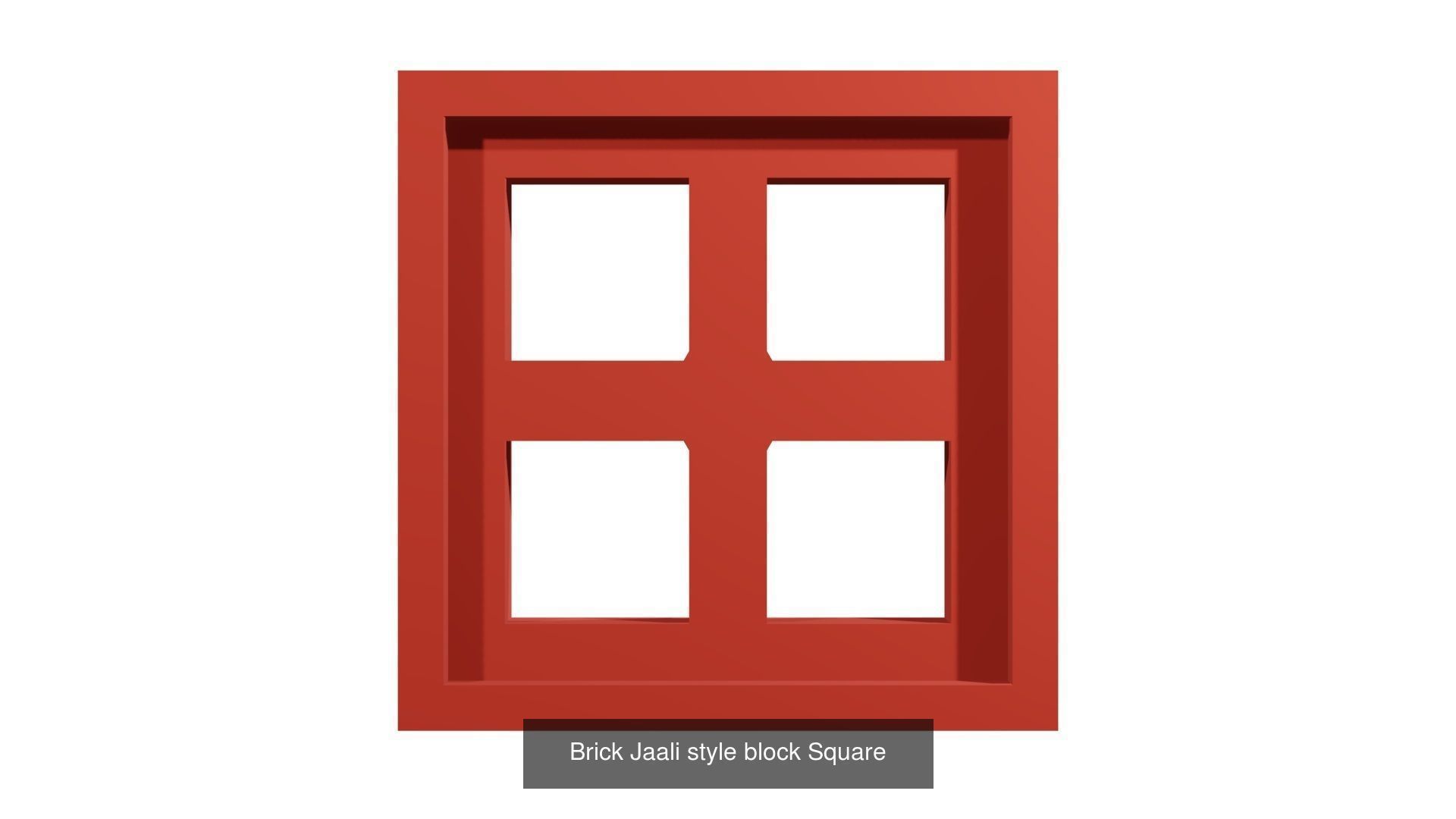 Bricks Jaali Style Designer 3D Model Collection_5