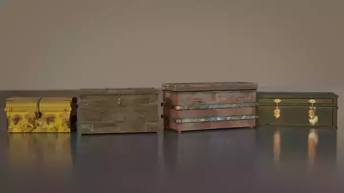 Old worn chests