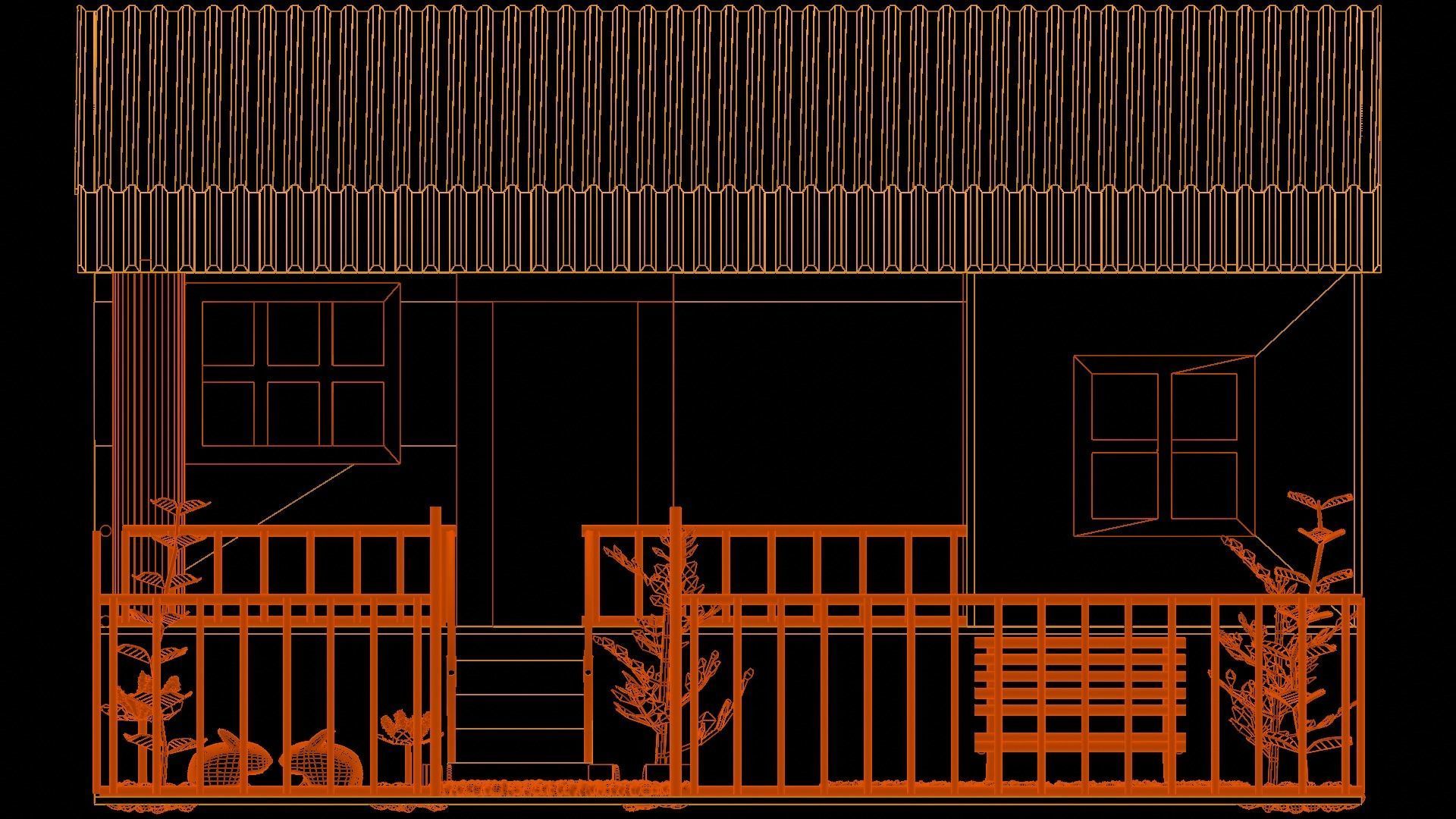 Cardboard house in some formats 3D model_53