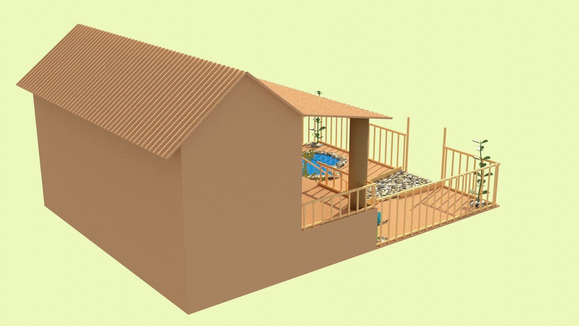 Cardboard house in some formats 3D model_19