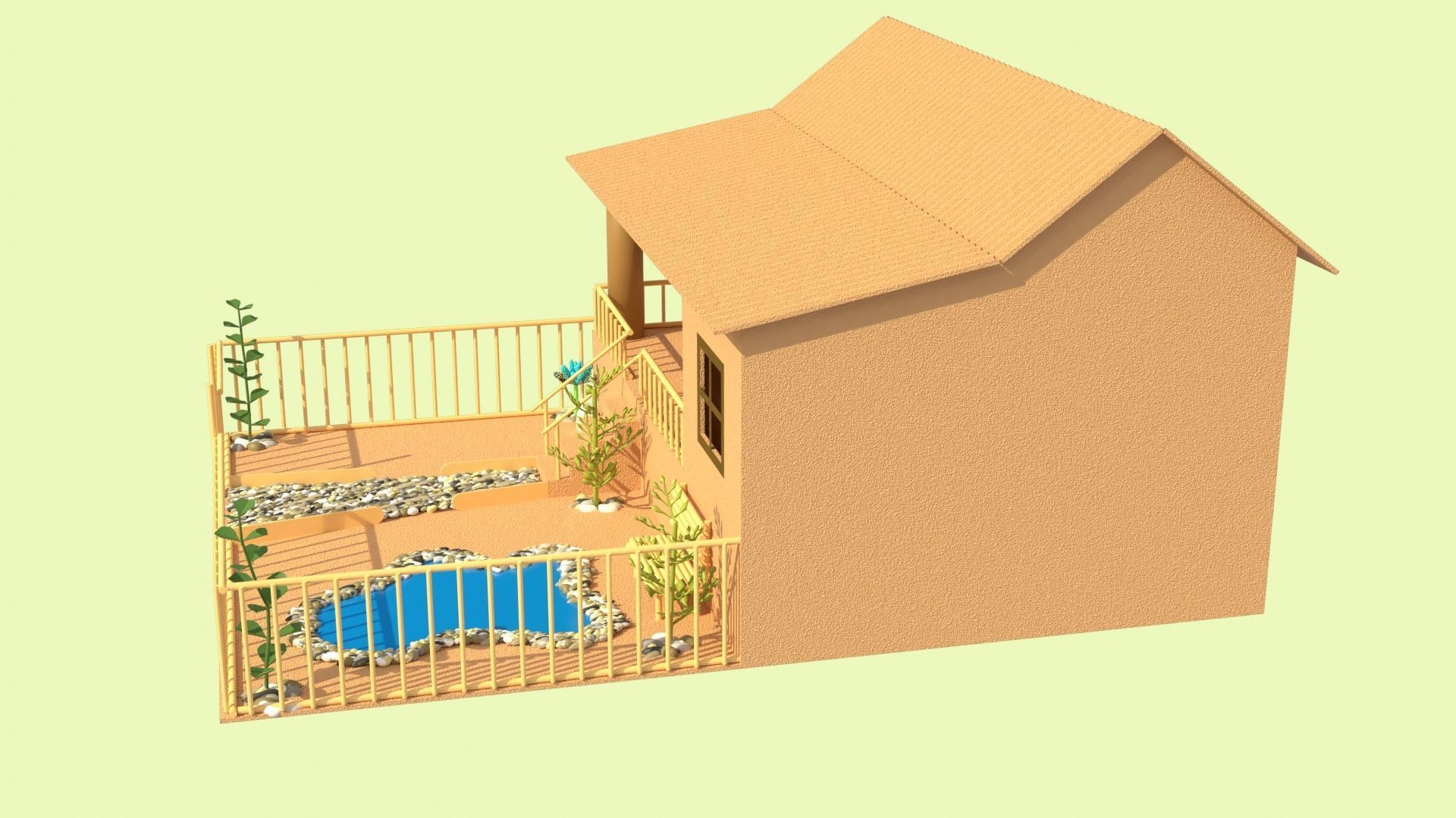 Cardboard house in some formats 3D model_33