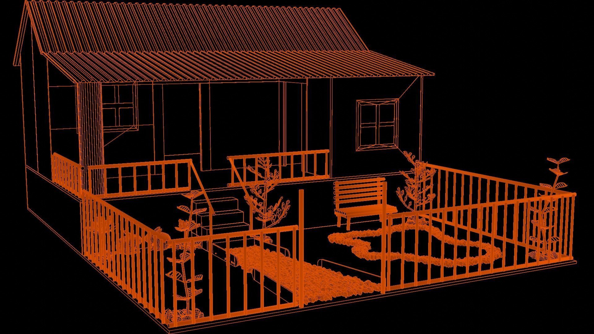 Cardboard house in some formats 3D model_55